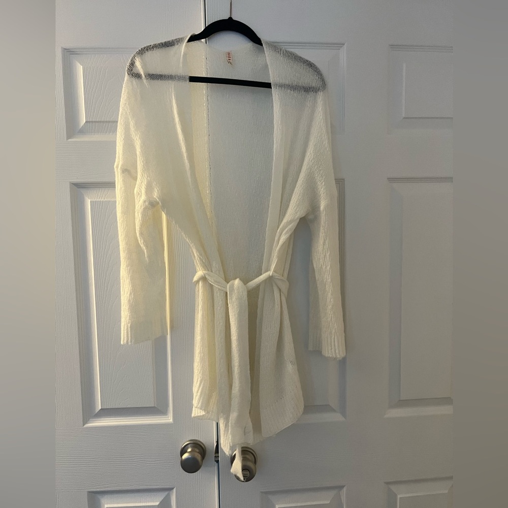 RAGA cream colored belted sweater.  Size L